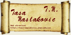 Tasa Maslaković vizit kartica